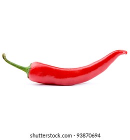 Red Hot Chili Pepper Isolated On A White Background