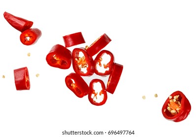 Red Hot Chili Pepper Is Sliced.