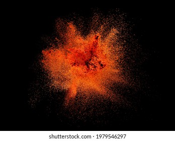 Red hot pepper explosion, close up