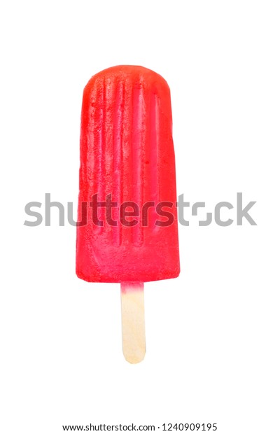 Red Ice Pop Popsicle Isolated On Stock Photo 1240909195 | Shutterstock