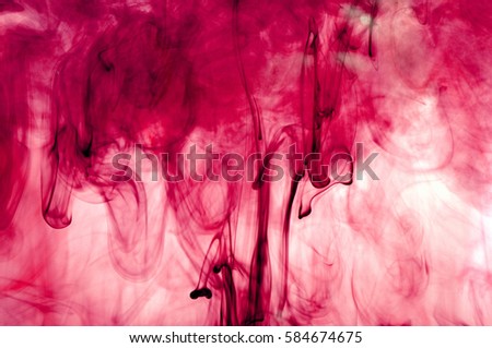 Red ink in water.