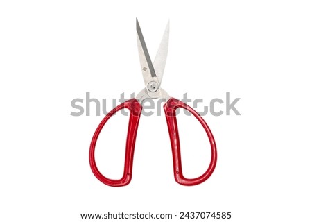Red isolated scissors tool elements