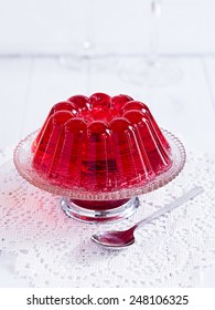 Red Jello On A Plate