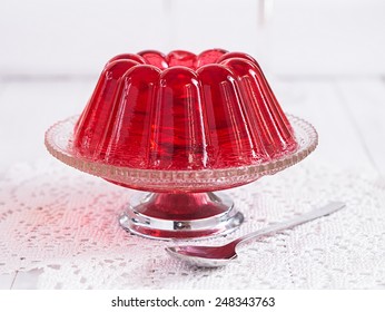 Red Jello On A Plate