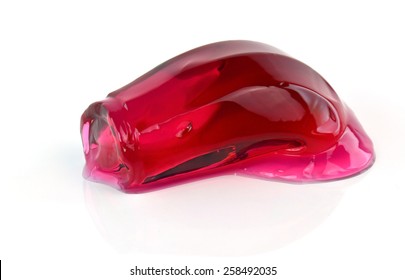 Red Jelly On White Background