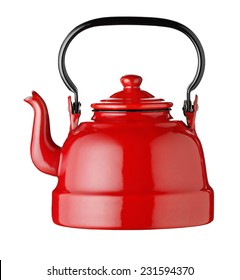 Red Kettle Isolated