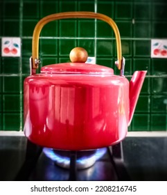 Red Kettle On The Stove 