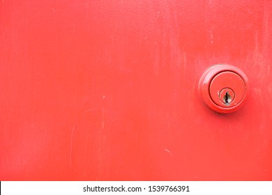 Red Key Hole In The Door