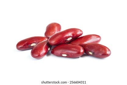 Red Kidney Bean Isolated On White Background
