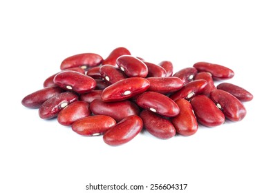 Red Kidney Bean Isolated On White Background