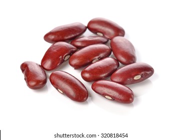 Red Kidney Bean Isolated On White Background