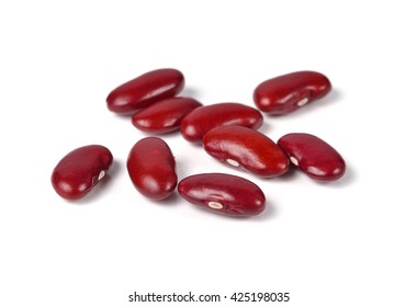 Red Kidney Bean Isolated On White Background