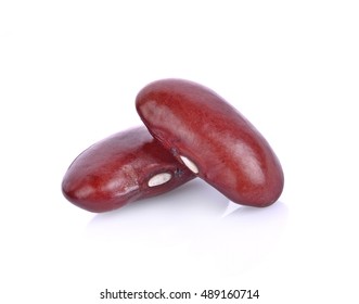 Red Kidney Bean Isolated On White Background