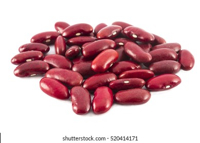 red kidney bean isolated on white background