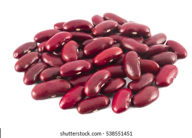 Red Kidney Bean Isolated On White Background