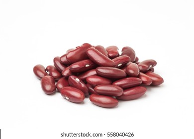 Red Kidney Beans On White Background