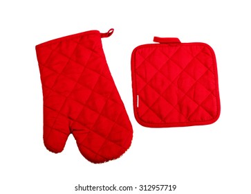 Red kitchen glove - Shutterstock ID 312957719
