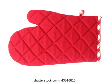 Red kitchen glove