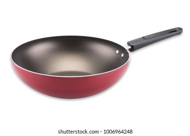 Red Kitchenware isolated on white background