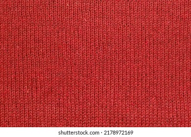 Red Knit Texture , Cotton Yarn.