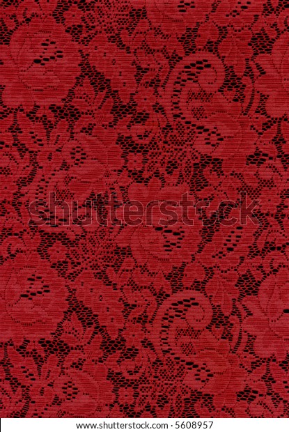 Red Lace On Black Background Stock Photo (Edit Now) 5608957