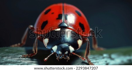Red ladybug macro shot, maximum depth of field
