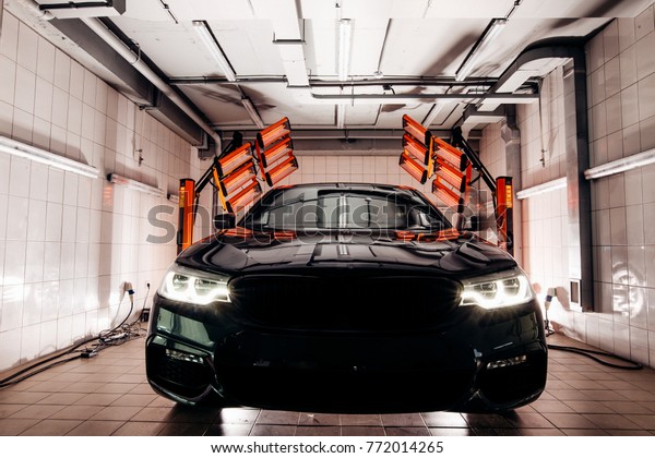 Red Lamps Drying Ceramic Coating Behind Stock Photo Edit Now 772014265