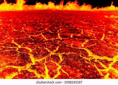 Red Lava And Texture Background.