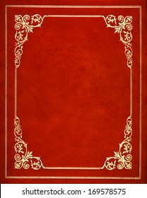 Red leather book cover