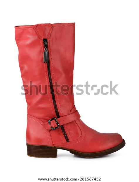 red leather riding boots
