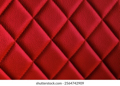 Red leather design texture background.    