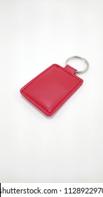 Red Leather Small Rectangle Portable Key Chain Holder