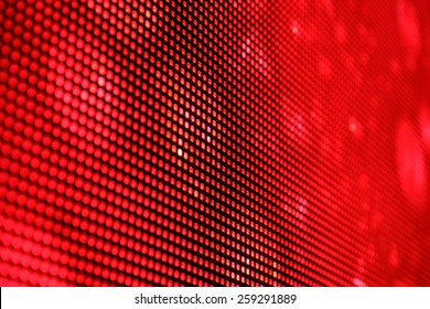 Red LED Screen Background Close Up