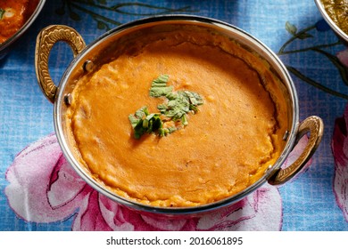 Red Lentil Dahl On A Table 