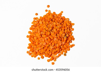  Red Lentil Isolated On White