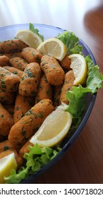 Red Lentil Patties And Green Cucumber