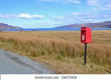 Red Letterbox On The Isle Of Skye, Scotland