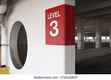 red level three sign with mild wear/ grunge