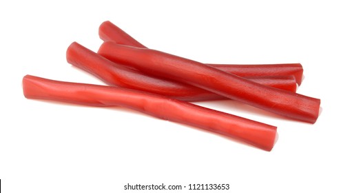 Red Licorice Candies Isolated On White Stock Photo 1121133653 ...