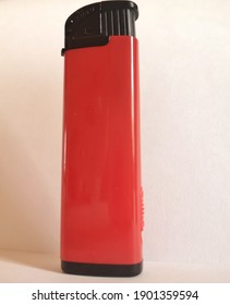 Red Lighter On White Background