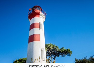 Red Lighthouse In La Rochelle Old Harbor, France