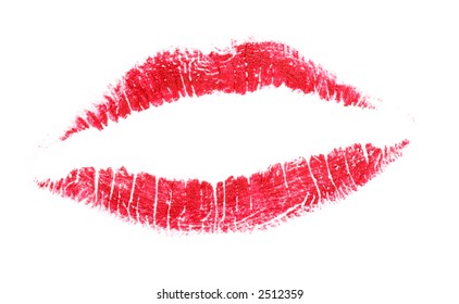 Red Lip Print Stock Photo 2512359 | Shutterstock