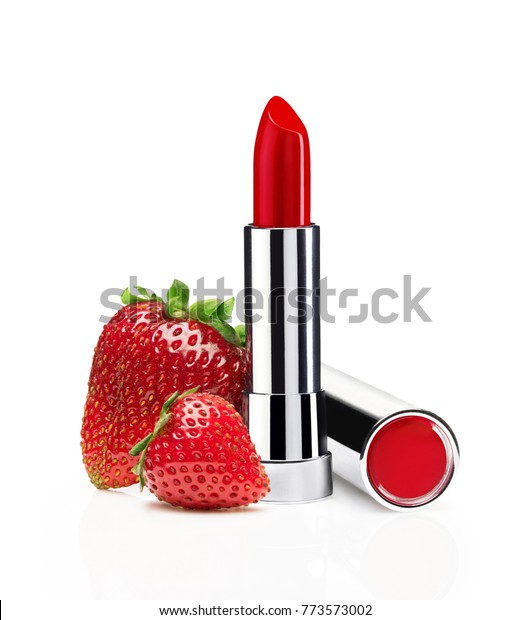 strawberry red lipstick