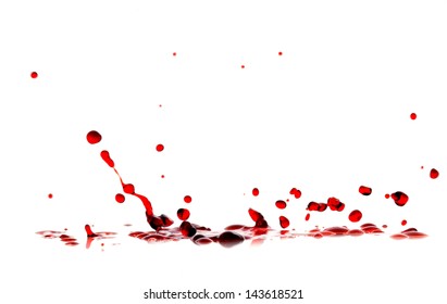 Red Liquid Splatter