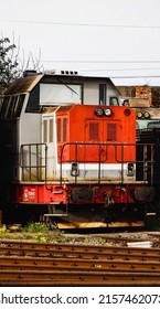 Red Locomotive At The Museum 