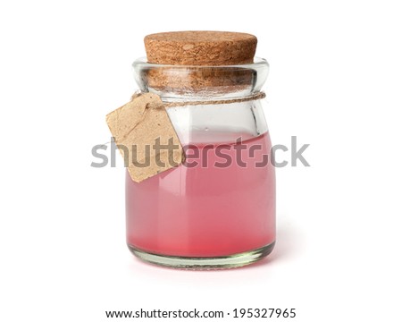 red love potion isolated on white