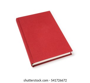 Red Lying Book Isolated 