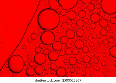 Red macro bubble texture,Macro red bubble texture close-up,red macro bubbles,Backgrounds, Abstract Backgrounds, Soda, Red, Carbonated,Beauty concept background.