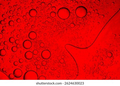 Red macro bubble texture,Macro red bubble texture close-up,red macro bubbles,Backgrounds, Abstract Backgrounds, Soda, Red, Carbonated,Beauty concept background. 