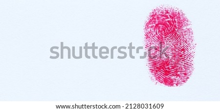 Red macro fingerprint,Bloody fingerprint as background, macro. Imprint of index finger 